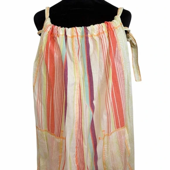 Free People dream in color convertible Yellow Striped Pants/Romper, jumpsuit,NWT - Picture 6 of 8
